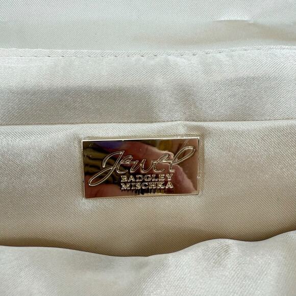 Badgley Mischka Maria Allover Crystal Envelope Clutch Gold Jeweled Evening Party - Picture 10 of 11